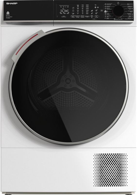Sharp KDNL0S9GW21BE - warmtepomp droger - 10 KG - 15 programma's - trommelverlichting - wit