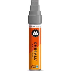 Molotow ONE4ALL 15mm Acryl Marker - Grijs - Geschikt voor vele oppervlaktes zoals canvas, hout, steen, keramiek, plastic, glas, papier, leer...