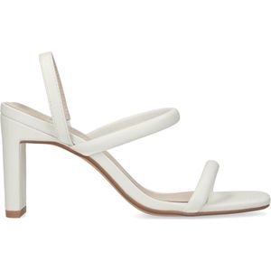 Sacha - Dames - Witte sandalen met rechte hak - Maat 37