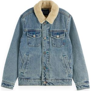 Scotch & Soda Denim Workwear Jacket With Teddy Lining Jongens Jas - Maat 164