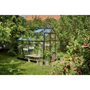 Halls Greenhouses Tuinkas Qube 86 - Zwart Gecoat