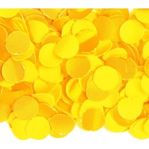 5x zakjes van 100 gram party confetti kleur geel - Feestartikelen