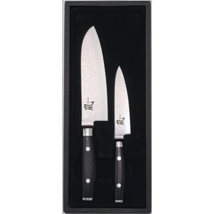 Yaxell Ran Messenset - Santoku & Universeelmes - Giftset - 69-laags VG-10 Damast