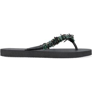 Uzurii Bahia Black Dames Slippers Black | Zwart | Kunststof | Maat 37/38 | 18.260.02