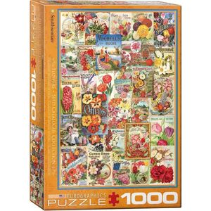 Eurographics puzzel Flower Seed Catalog Covers - 1000 stukjes