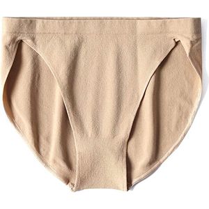 Dancer Dancewear® | Dans / Ballet onderbroek | Naadloos ondergoed | Onzichtbaar onderbroekje | Beige | Maat 38/40 – L/XL