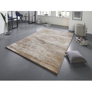 Flycarpets Elle Decoration - Modern Design Vloerkleed - Trappes - Bruin / Creme - 200x290 cm