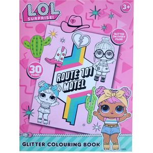 L.O.L. Suprise! - Glitter kleurboek - 30 pagina's - dikker wit papier - knutselen - creatief - kado