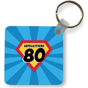 Sleutelhanger - Uitdeelcadeautjes - Jubileum - 80 jaar - Superheldencape - Plastic