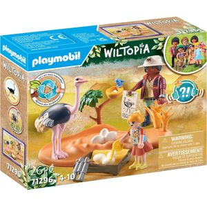 PLAYMOBIL Wiltopia - Op bezoek bij papa struisvogel - 71296