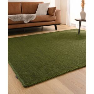 Wollen vloerkleed Lett - groen 300x400 cm