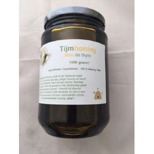 Honingland : Tijmhoning, miel de Thym, Thyme honey ( Rauwe ). 1000 gram.