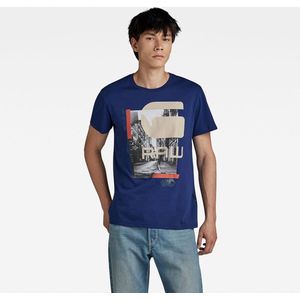 G-star City Graphic Regular Fit T-shirt Met Korte Mouwen Blauw S Man