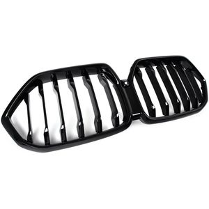 Auto Radiator Nier Kap Grille Enkel Lijn - Voor Bumper Grille Glanzend Zwart - Voor BMW X6 G06 M60i LCI 2024 - Auto Accessoires