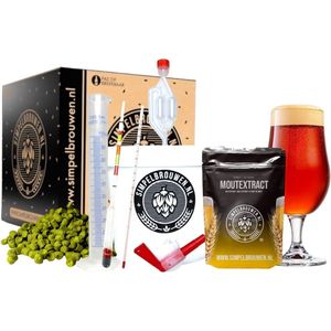 SIMPELBROUWEN® - Plus IPA - Bierbrouwpakket - Zelf bier brouwen pakket - Startpakket - Gadgets Mannen - Cadeau - Cadeau voor Mannen en Vrouwen - Bier - Verjaardag - Cadeau voor man - Verjaardag Cadeau Mannen