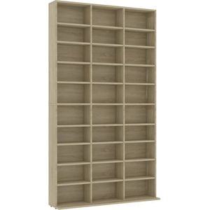 vidaXL Cd-kast - 30 vakken - Sonoma eiken - 102x177 cm