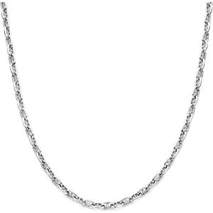 zilver gerhodineerd collier marine ronde buis 6,0 mm 41 + 4 cm 1338043