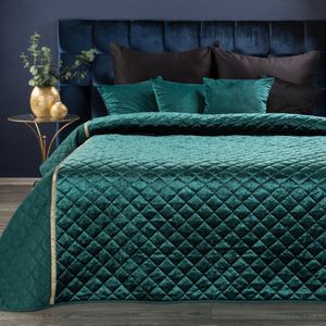 Oneiro’s luxe KRISTIN Beddensprei Turquoise - 220x240 cm – bedsprei 2 persoons - beige – beddengoed – slaapkamer – spreien – dekens – wonen – slapen