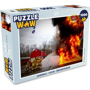 Puzzel Amerika - Vuur - Brandweer - Legpuzzel - Puzzel 1000 stukjes volwassenen