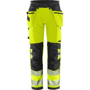 Fristads High Vis Green werkbroek stretch klasse 2 2644 GSTP - Hi-Vis geel/zwart - C62