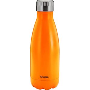 Smidge Thermosfles On The Go 325 Ml Rvs Oranje