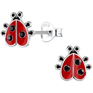 House of Jewels - Lieveheersbeestje Oorknoppen 925 Zilver - Kinderoorbellen Liveheersbeestje
