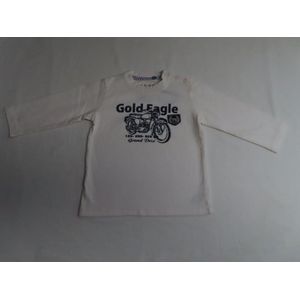 T-Shirt met lange mouw - Jongens -Creme - Gold Eagle- Moto - 6 maand 68