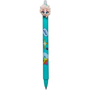Uitwisbare pen - erasable pen - Frozen - Elsa - Turquoise - met smiley - back to school - schoolbenodigdheden - trend