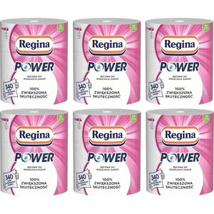Regina papieren handdoek voor huishoudelijke reiniging POWER 6 rollen, PZH goedgekeurd