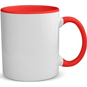 Akyol - hardloop met eigen naam koffiemok - theemok - rood - Hardlopen - hardloper - sport - 350 ML inhoud