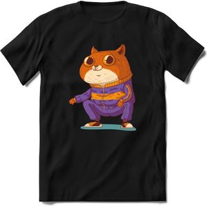 Casual Tracksuit Kat T-Shirt Heren / Dames Dieren Shirt