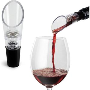 Wijnbeluchter en wijnkaraf (pak van 2) - Premium beluchter en karaf - Rode wijnbeluchterset - Inclusief geschenkdoos - Zwart