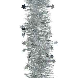 Guirlande ster lametta 270cm zilver Kerstartikelen