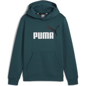 PUMA ESS+ 2 Col Big Logo Hoodie FL B Jongens Trui - Cold Green - Maat 128