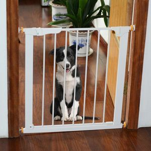 Paws and Claws - Hondenhek – Dog barrier - Hondendeur - Voor deuropening - B 74 tot 95 Cm, H75.7 Cm - Wit