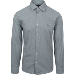 Marc O'Polo - Overhemd Pied de Poule Blauw - Heren - Maat XXL - Regular-fit