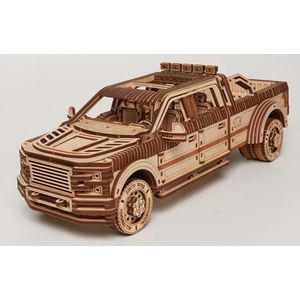 WoodTrick - Modelbouw 3D houten puzzels - Full-size pick up truck (WDTK086) - 706 stuks - Geen lijm noch verf nodig