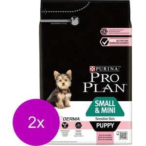 Pro Plan Dog Puppy Small & Mini Breed  Sensitive Skin - Hondenvoer - 2 x Zalm 3 kg