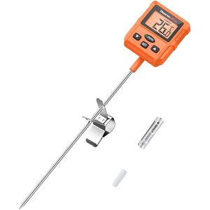 Vleesthermometer met Potclip en Groot Display – Nauwkeurige Keukenthermometer voor Vloeistoffen en Suiker