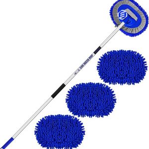 Equivera Telescopische Wasborstel - Wasborstel - Ramen wassen - Auto Wassen - Wasborstel met Telescopische Steel