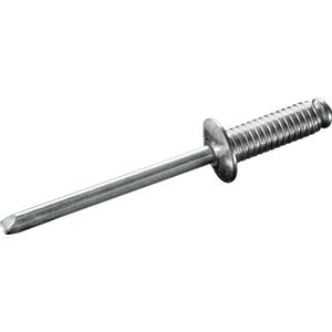 GOEBEL® - 500 x Geribbelde blindklinknagels (Ø x L) 4,8 x 25 mm - Alu Aluminium AlMG 2,5 / Staal verzinkt - Vlakke kop - RILLI - 7070248250 - Popnagel