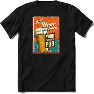 Cold lager beer | Feest kado T-Shirt heren - dames | Perfect drank cadeau shirt |Grappige bier spreuken - zinnen - teksten