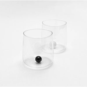 Zafferano Bilia Water glazen - Zwart - 6 Stuks