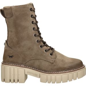 Mustang dames veterboot - Taupe - Maat 37