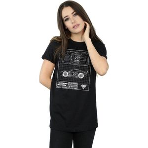 Disney Dames/Dames Cars Lightning McQueen Blueprint Katoenen Vriendje T-shirt