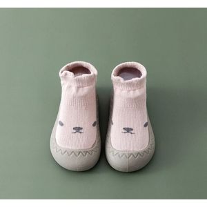 Anti-slip babyschoentjes - Soksloffen - Eerste loopschoentjes van Baby-Slofje - Cutie roze maat 25
