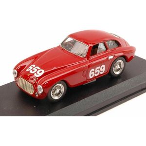 De 1:43 Diecast Modelcar van de Ferrari 166MM Coupe #659 van de Mille Miglia in 1950. De coureurs waren Cornacchia en Mariani. De fabrikant van het schaalmodel is Art-Model. Dit model is alleen online verkrijgbaar