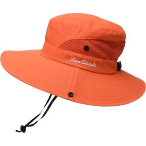 Nivard Zonnehoed - Reishoed - UV Beschermende Hoed - Bucket Hat - Festival - Pet - Hoedje Voor Dames & Heren - Hoofdbescherming - Oranje