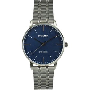 Prisma Horloge P.2092 Edelstaal blauw 5ATM