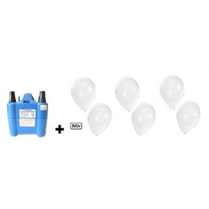Elektrische Ballonnen Pomp XL met 500 witte ballonnen